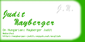 judit mayberger business card